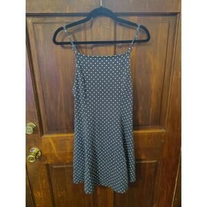 Anthropologie Kimchi Blue Polka Dot Skater Dress Size M OB378578
